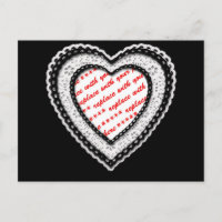 Laced Heart Shaped Photo Frame