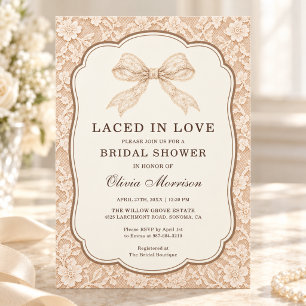 Laced in Love Bridal Shower Invitation