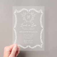 Laced in Love Crest Floral Bridal Shower