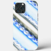 Lacelike on wide stripes in blue hue to clear grey