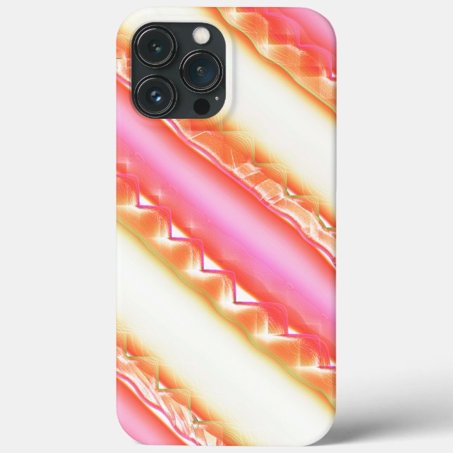 Lacelike on wide stripes in silky pink to beige    Case-Mate iPhone case (Back)