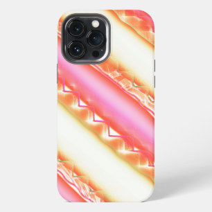 Lacelike on wide stripes in silky pink to beige iPhone 13 pro max case