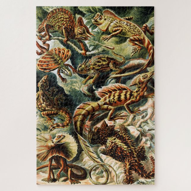 Lacertilia Lizards by Ernst Haeckel Jigsaw Puzzle (Vertical)