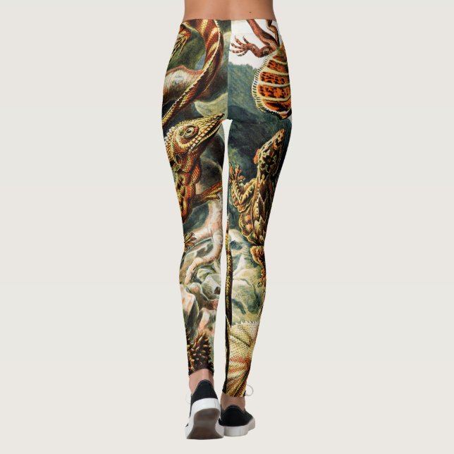Lacertilia Lizards by Ernst Haeckel Leggings (Back)