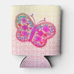 Lacey Butterfly Can Cooler