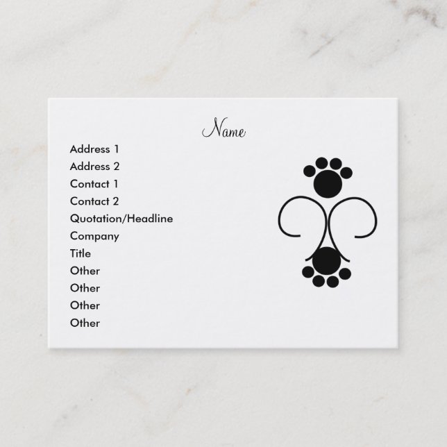 Lacey Fancy Pants Business Card (Front)