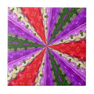 Lacey Kaleidoscope Ceramic Tile