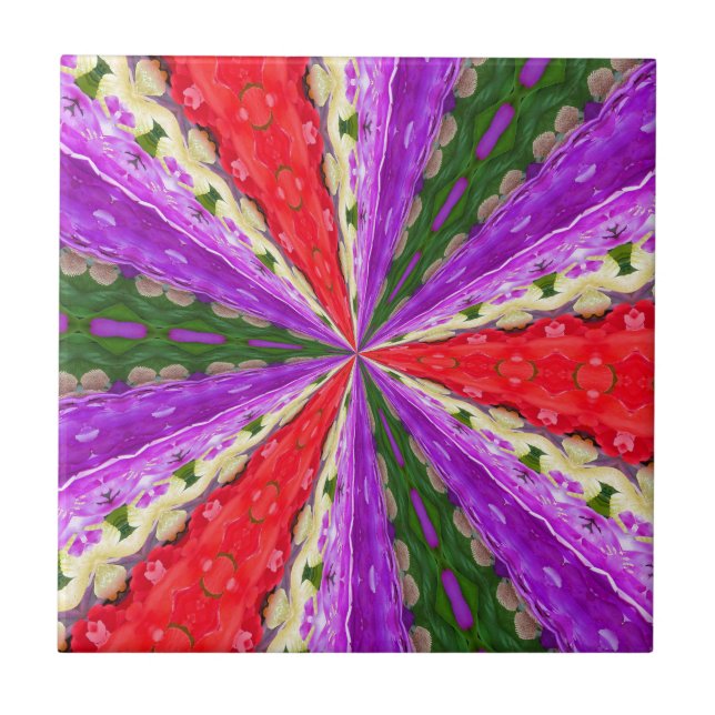 Lacey Kaleidoscope Ceramic Tile (Front)