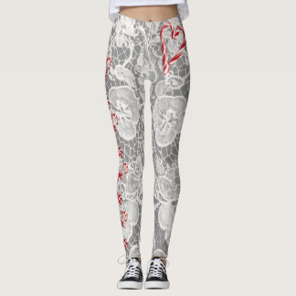 Lacey Ladies "Peppermints and Candy Canes" Leggings