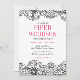 Lacey Lingerie Shower Invitation