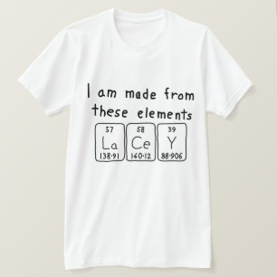 Lacey periodic table name shirt