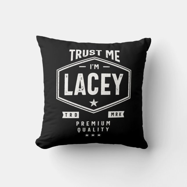 Lacey Personalised Name Birthday Cushion (Front)