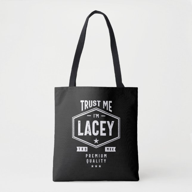 Lacey Personalised Name Birthday Tote Bag (Front)