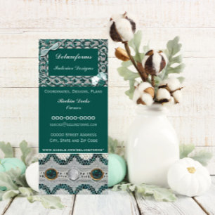 Lacey Steel Teal Rack Card