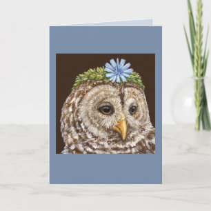 Lacey the barred owl card