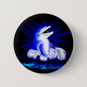 Lachender Delfin 6 Cm Round Badge