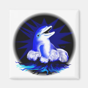 Lachender Delfin Magnet
