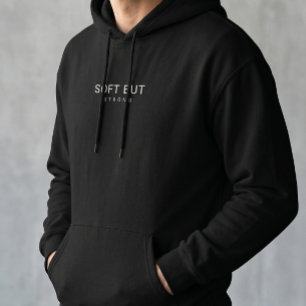 lack Hoodie Aesthetic White Typography Pullover