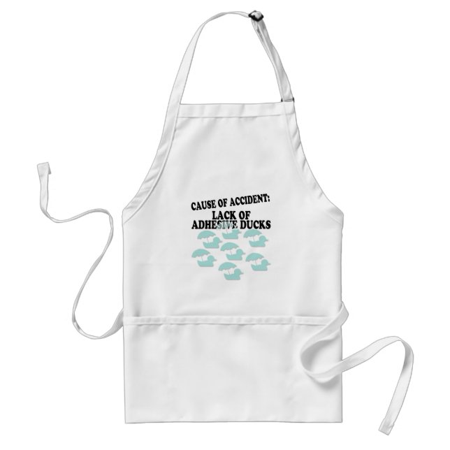 Lack of Adhesive Ducks Humour Standard Apron (Front)