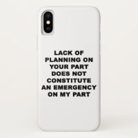 Lack of Planning