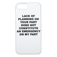 Lack of Planning