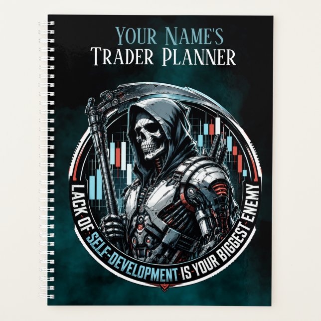Lack of Self-Development Midnight Teal  Planner (Front)