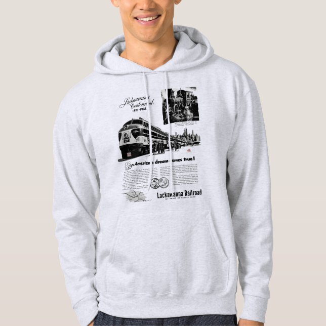 Lackawanna Railroad Centennial 1951  Hoodie (Front)