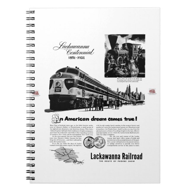 Lackawanna Railroad Centennial 1951 Notebook (Front)