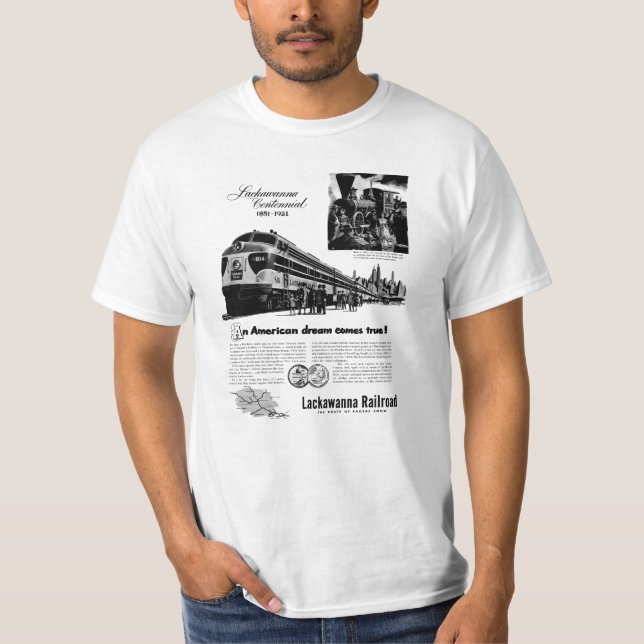 Lackawanna Railroad Centennial 1951 T-Shirt (Front)