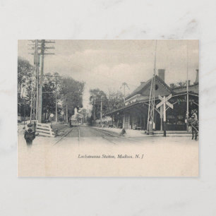 Lackawanna RR Station, Madison NJ 1907 Vintage Postcard