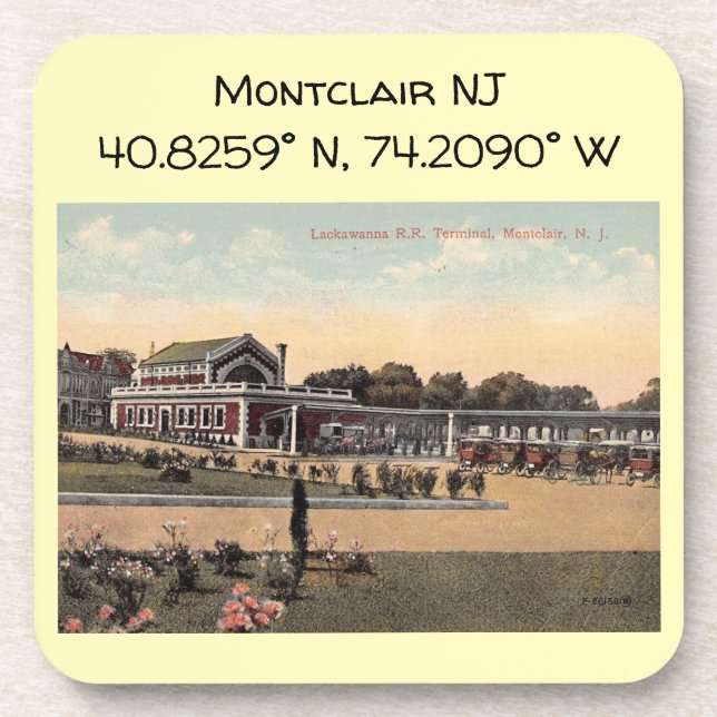 Lackawanna RR Station, Montclair NJ Vintage Coaster (Front)