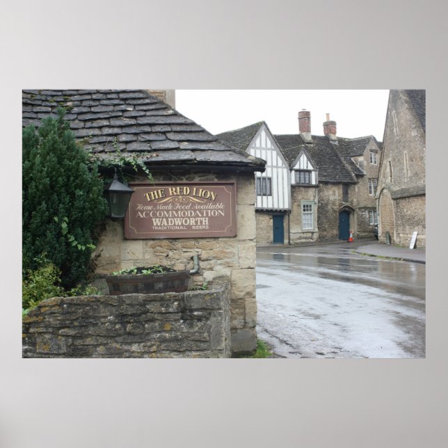 Lacock, Wiltshire, UK Poster (Front)