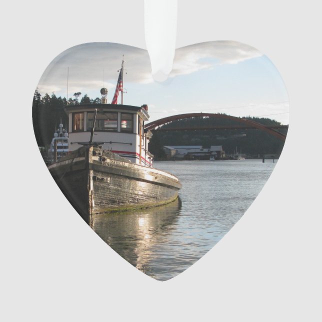 LaConner Tugboat Ornament (Front)