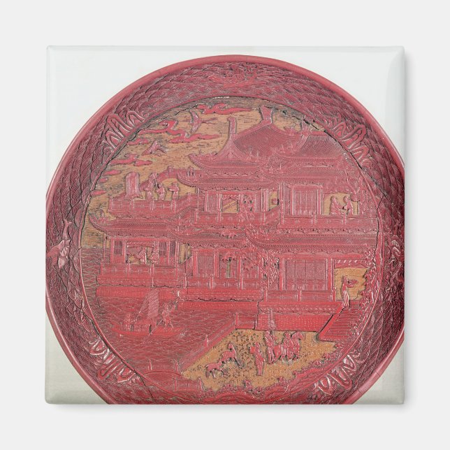 Lacquer dish, carved magnet (Front)