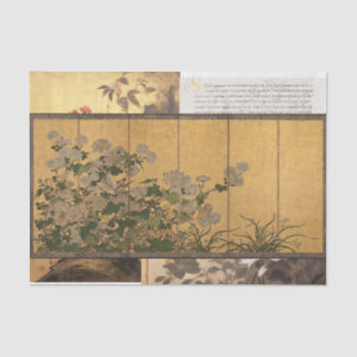 Lacquered Chrysanthemums Coromandel Screens Tissue Paper