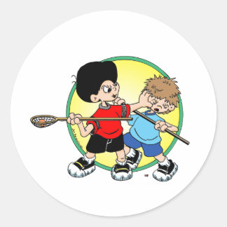 Lacrosse #2 classic round sticker