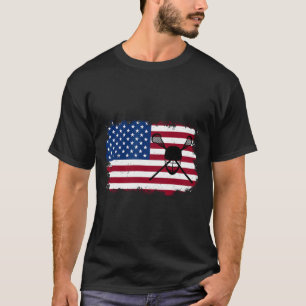 Lacrosse American Flag Art For Men Women 4th Of Ju T-Shirt
