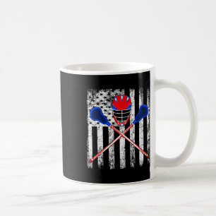 Lacrosse American Flag Helmet Sticks Lax For Men W Coffee Mug