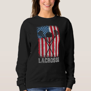 Lacrosse American Flag Lax Helmet Sticks 4th Of Ju Sweatshirt