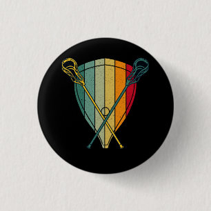 Lacrosse Apparel Lacrosse Stick Vintage Sport Lax 3 Cm Round Badge