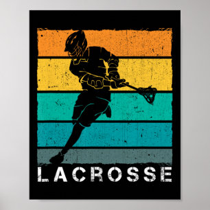 Lacrosse Apparel Vintage Flag Sport Poster