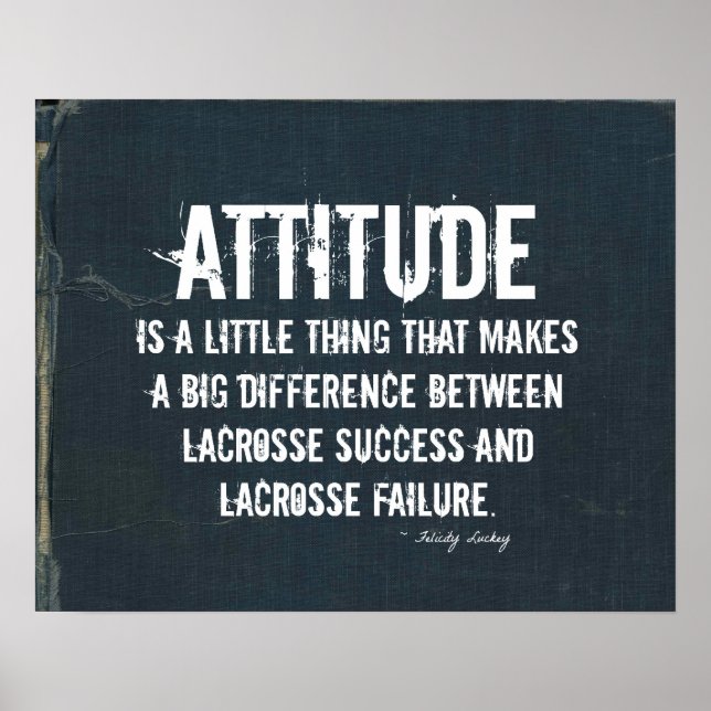 Lacrosse Attitude in Denim Poster (Front)