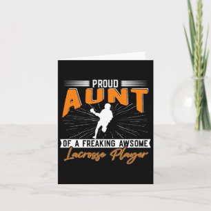 Lacrosse Aunt Lax Sports Lovers Proud Lacrosse Aun Card