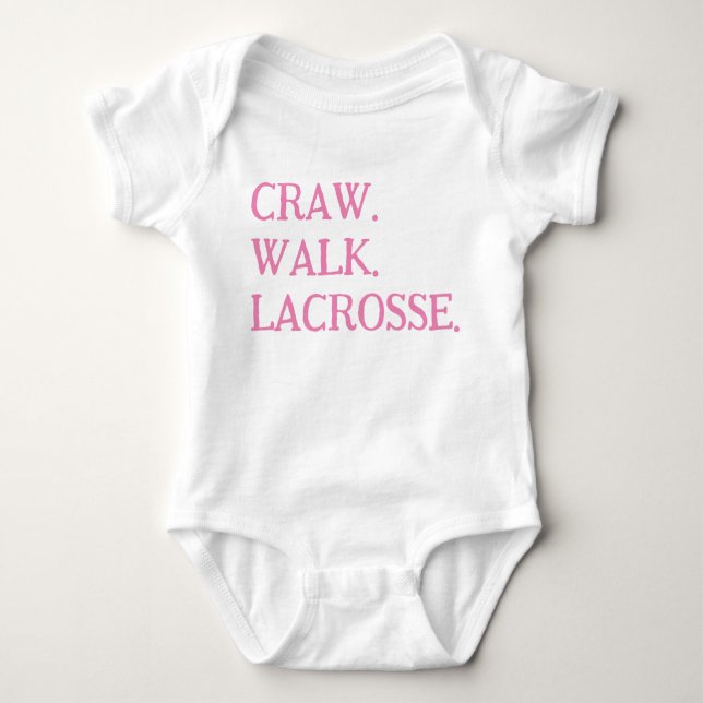 LACROSSE BABY GIRL ONSIE PINK WHITE TOP TSHIRT (Front)