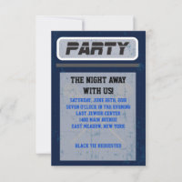 LACROSSE Bar Bat Mitzvah Invitation Party Card