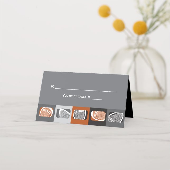 LACROSSE Bar Bat Mitzvah Seating Table Escort Card (Front)