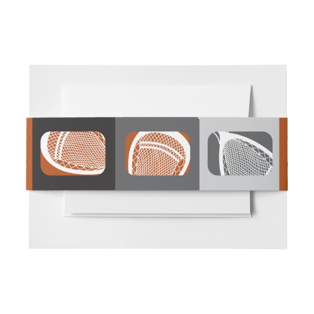 LACROSSE Bar Mitzvah Belly Wrap Band Invitation Belly Band (Front Example)