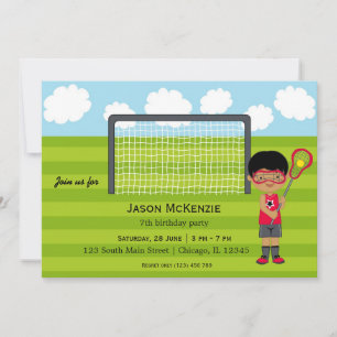 Lacrosse Birthday boy Invitation