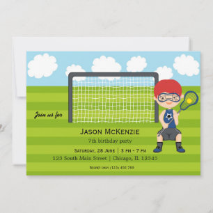 Lacrosse Birthday boy Invitation