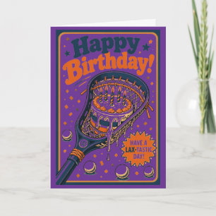 Lacrosse Birthday Funny Lax Humour Sport Card